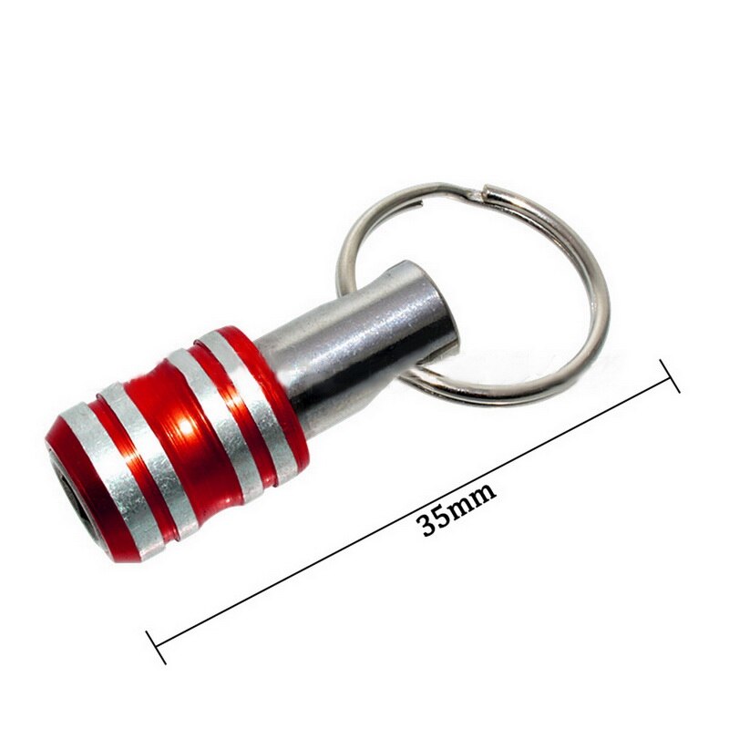 1/4 tommer lynlås nøglering unbrakoskruetrækker bitholder forlængelsesstang boreskrueadapter: Rød