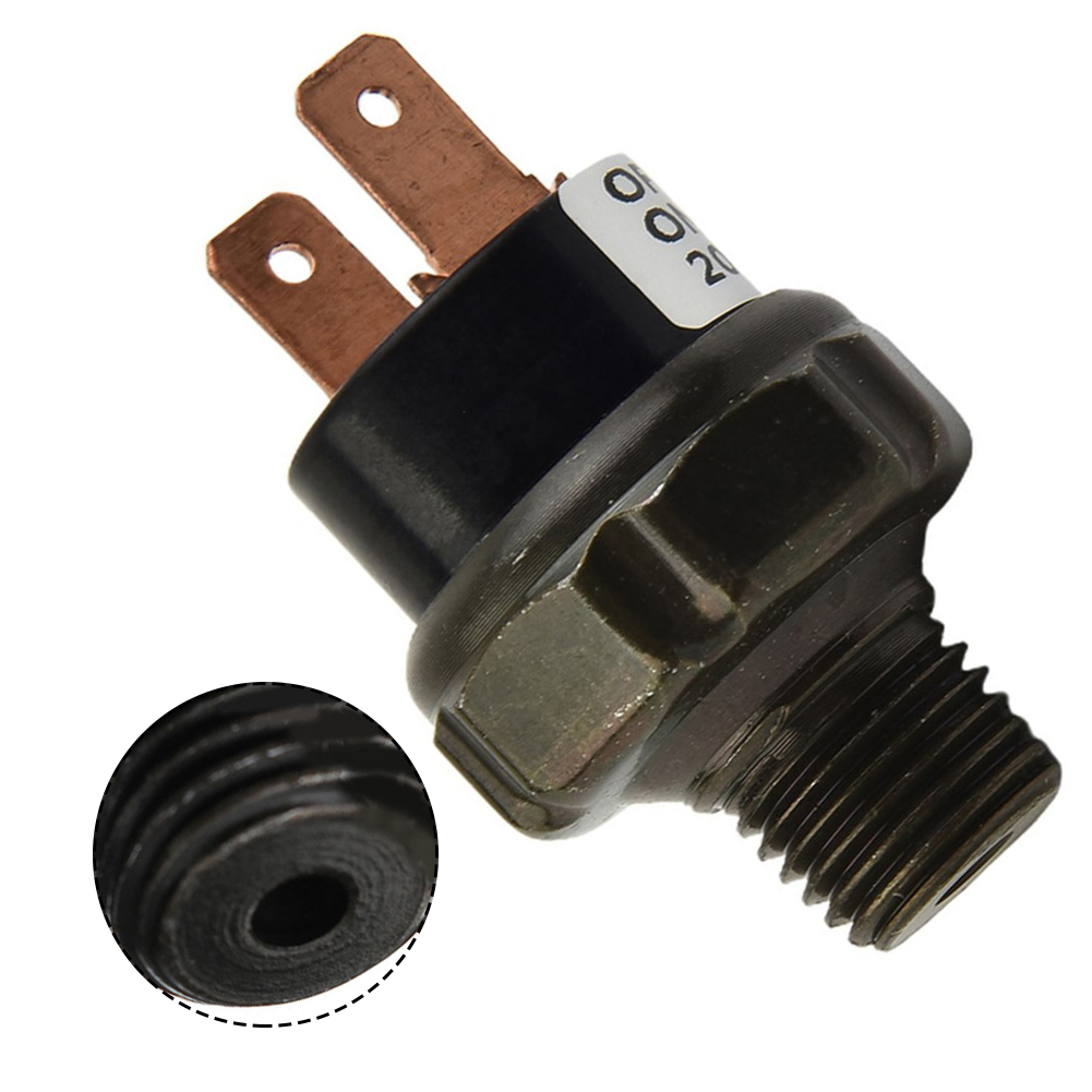 1pc 1/8inch NPT Air Pressure Switch 12V 24V Air Compressor Pressure Switch 70-100PSI/90-120PSI For Air Horns Train Horns: Beige
