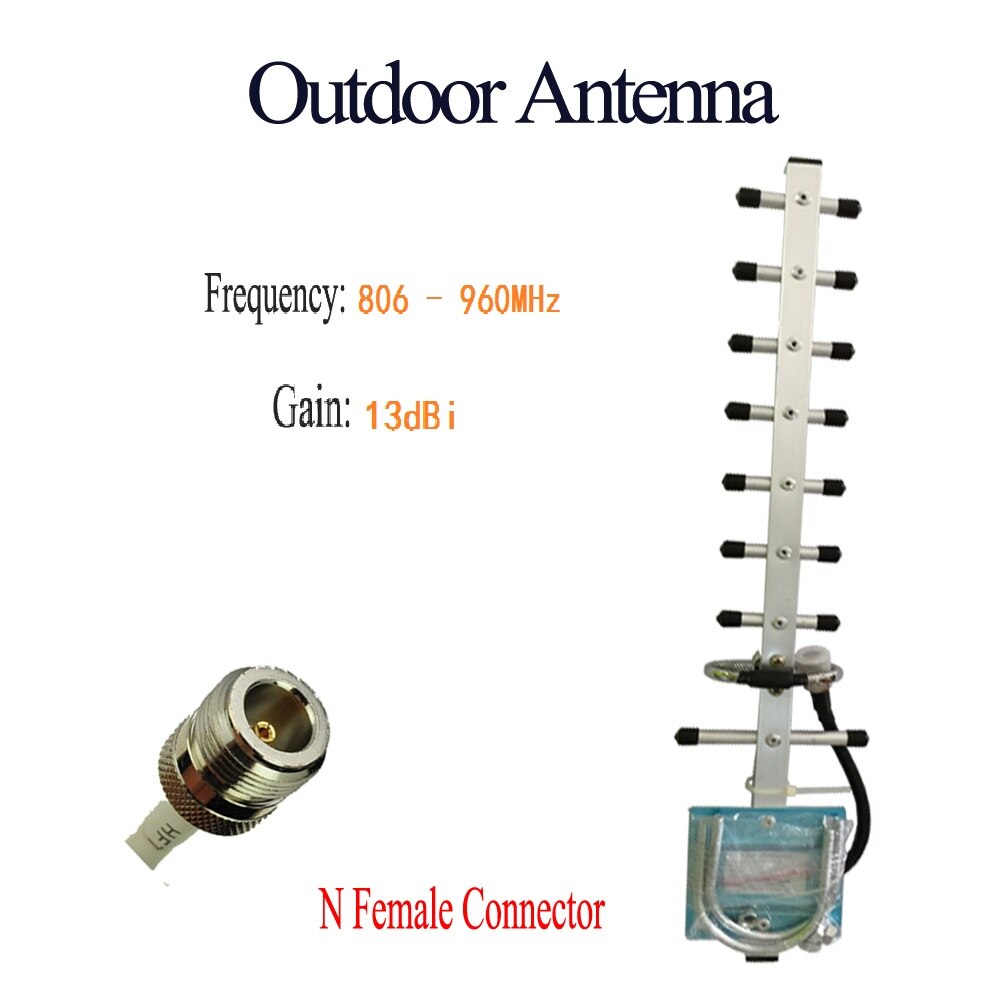 ZQTMAX 13dB Yagi Antenna for Cell phone signal booster 800 / 850 / 900 MHz CDMA GSM