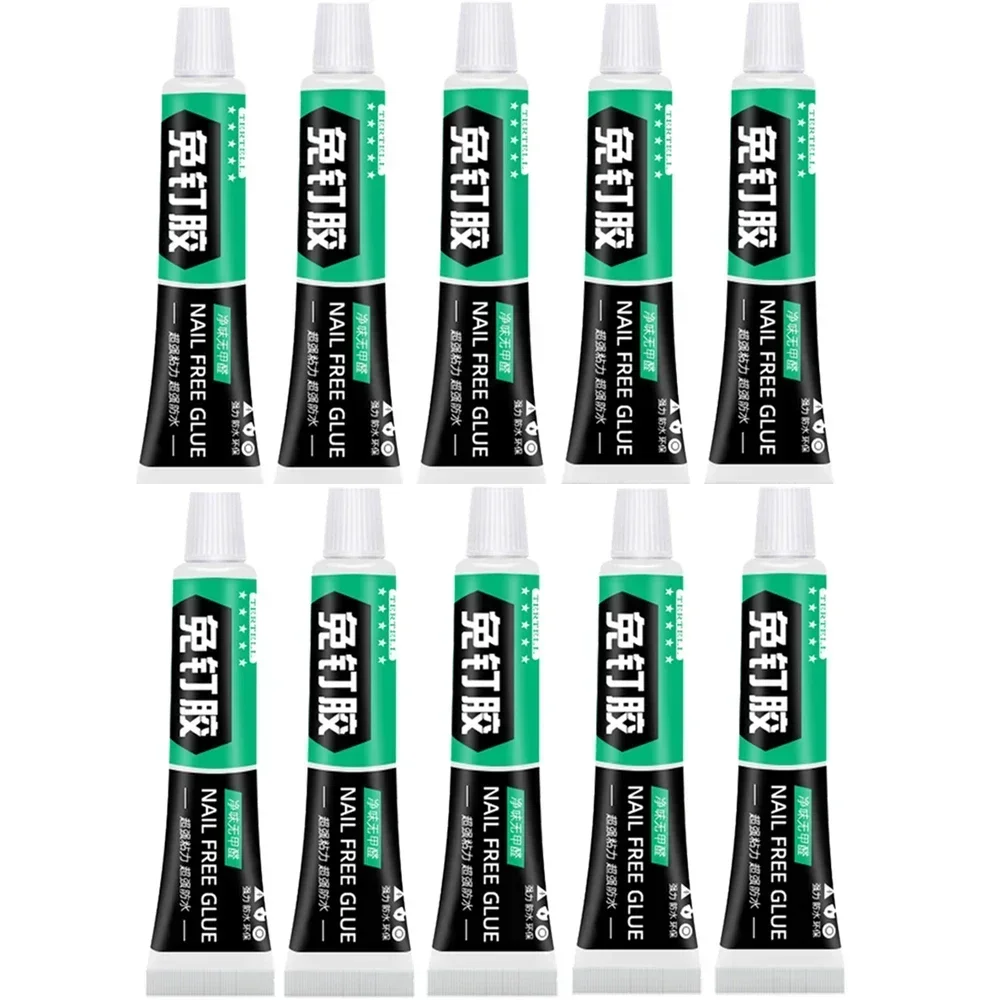 6 ml nagelfreier, geschmacksneutraler, wasserfester weißer Kleber, starker Multi-Spec-Glaskleber, multifunktionaler Haushaltskleber: Blau