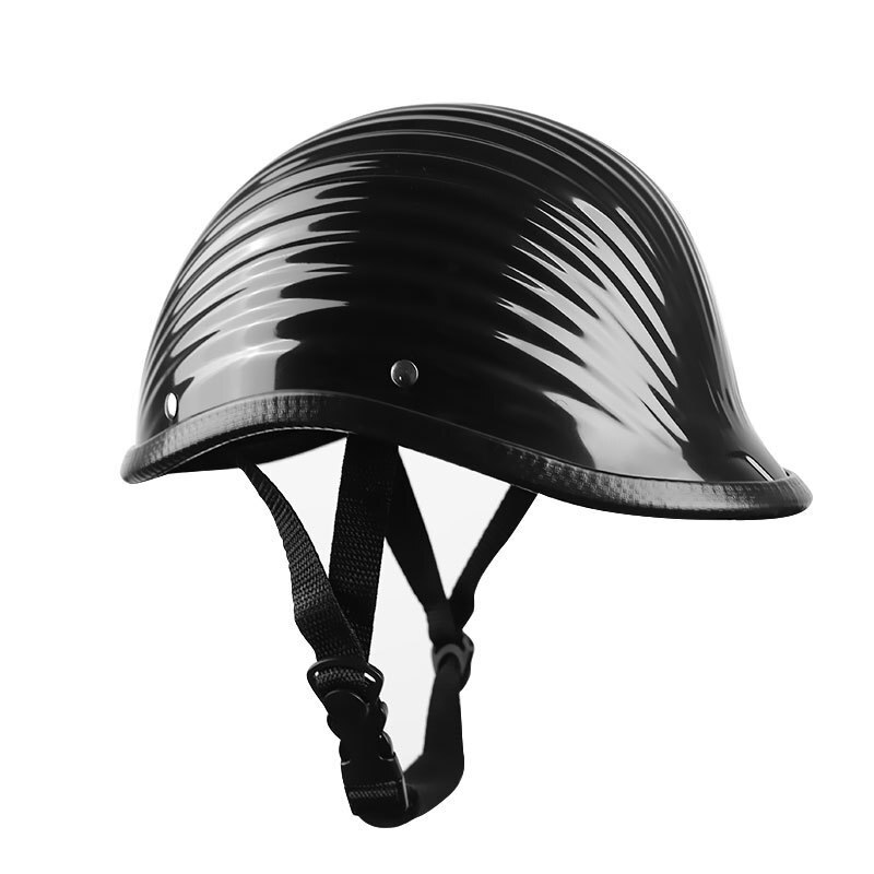 motorcycle helmet half face helmet helmet vintage retro cascos para moto Bike Scooter Racer Protective Hard Hat-Safety Unisex: black