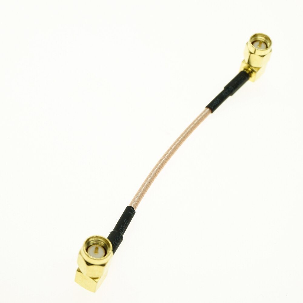 SMA macho, ángulo recto a SMA macho, Cable de Cable en espiral de RF de ángulo recto de 6 pulgadas, puente RG316 de 10cm, 15cm, 50cm