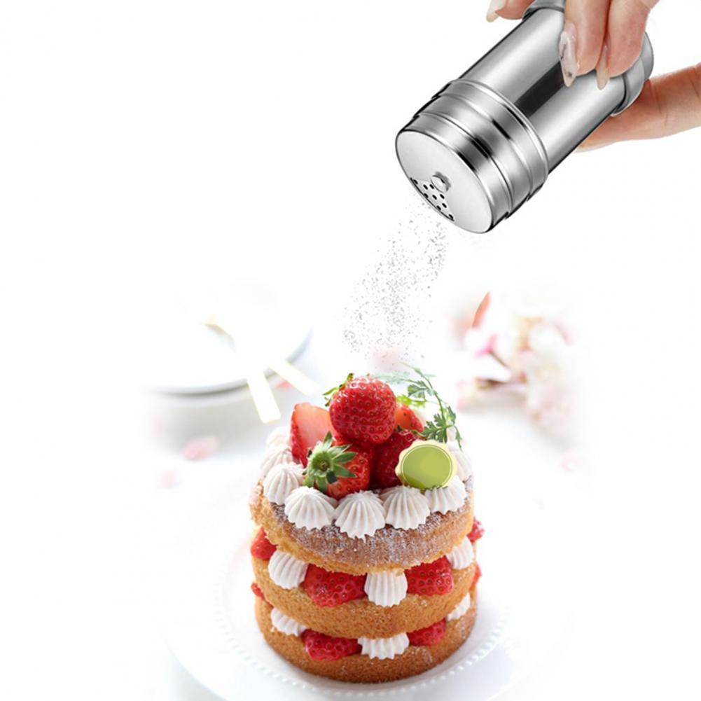 2Pcs Spice Dispensers Excellent Seasoning Spice Dispenser Shaker Stainless Steel Pepper Shakers