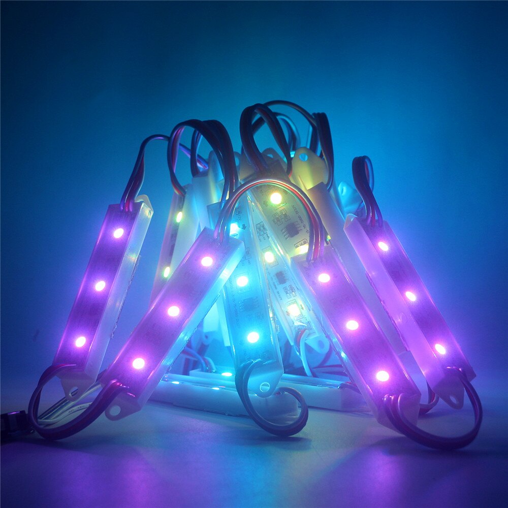 Module LED de colle goutte SMD DC12V 5050, Module numérique Pixel adressable IC externe, pour Sign Shop Sanner Brighter WS2811 2811