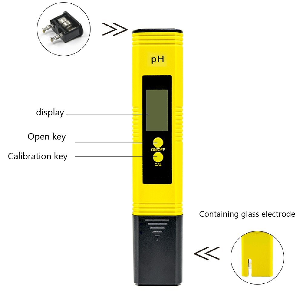 Digital LCD PH Meter Tester Accuracy 0.01 TDS Meter Test Filter Swimming Pool Water Aquarium Pool Hardness Purity Test Tool: A