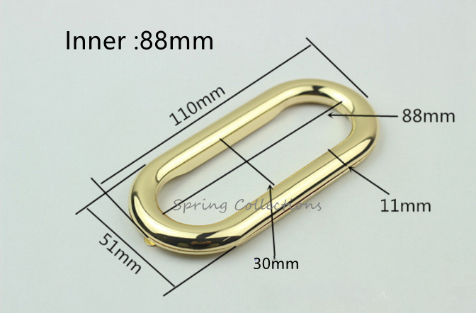 Ilhós de ilhó tipo oval interno 75/88mm com revestimento de superfície, ilhó para bolsa, acessórios de hardware de couro com 10 tamanhos