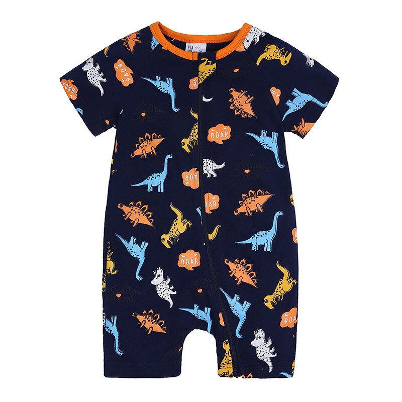 Mono de manga corta Unisex para bebé, Pelele de algodón con estampado, trajes de bebé, más Q16,: 9 meses