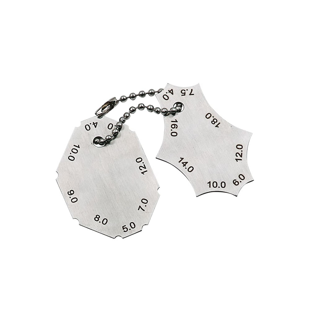 2pcs Stainless Steel Welding Gage Fillet Weld Tee Joint Weld Seam Test Ulnar Inspection Ruler