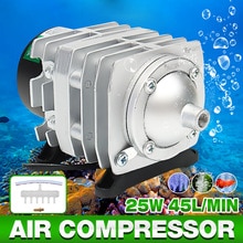 45L/min 25W 220V Electromagnetic Air Compressor Pump Oxygen Aquarium Fish Pond Compressor Hydroponic Air Aerator Pump ACO-208