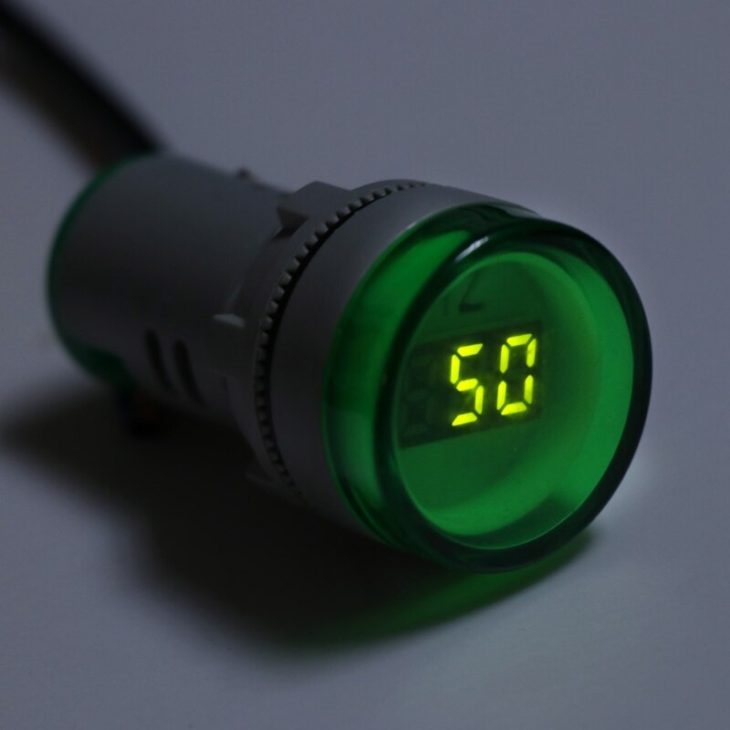 22mm hertz ac frekvensmåler ledet digitalt display indikator signal lampe lyser