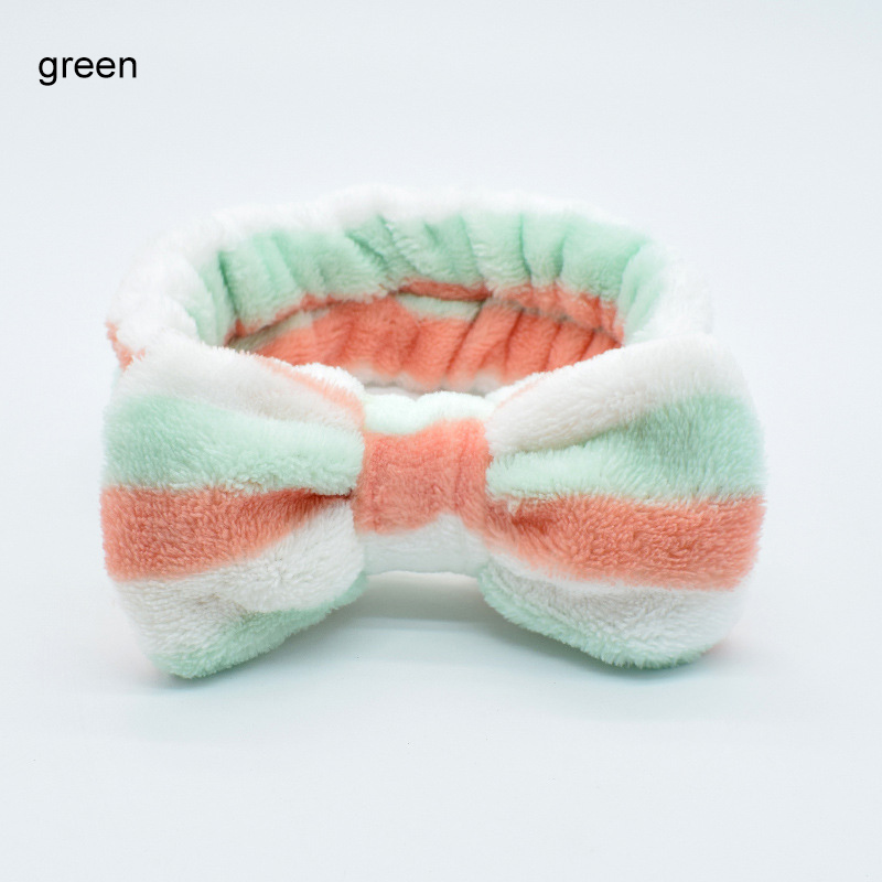 Omg Brief Coral Fleece Wassen Gezicht Haarbanden Voor Vrouwen Leuke Zachte Boog Meisjes Hoofdbanden Haarbanden Tulband Haar accessoires