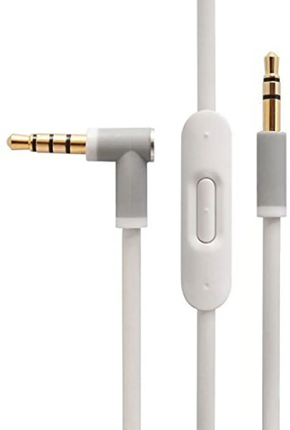 Cable de audio de repuesto con micrófono en línea y control para auriculares Beats by Dr Dre Solo/Studio/Pro/Detox: Blanco