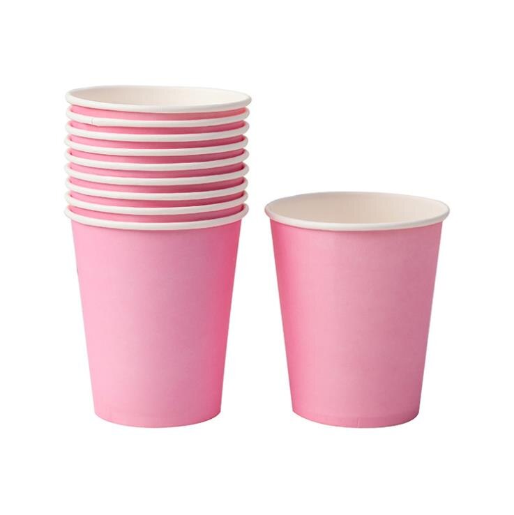 10 sztuk/zestaw jednokolorowe kubki jednorazowe 250ML papier typu kraft sok kubek do mleka środowiskowe zdrowie zaopatrzenie firm: I