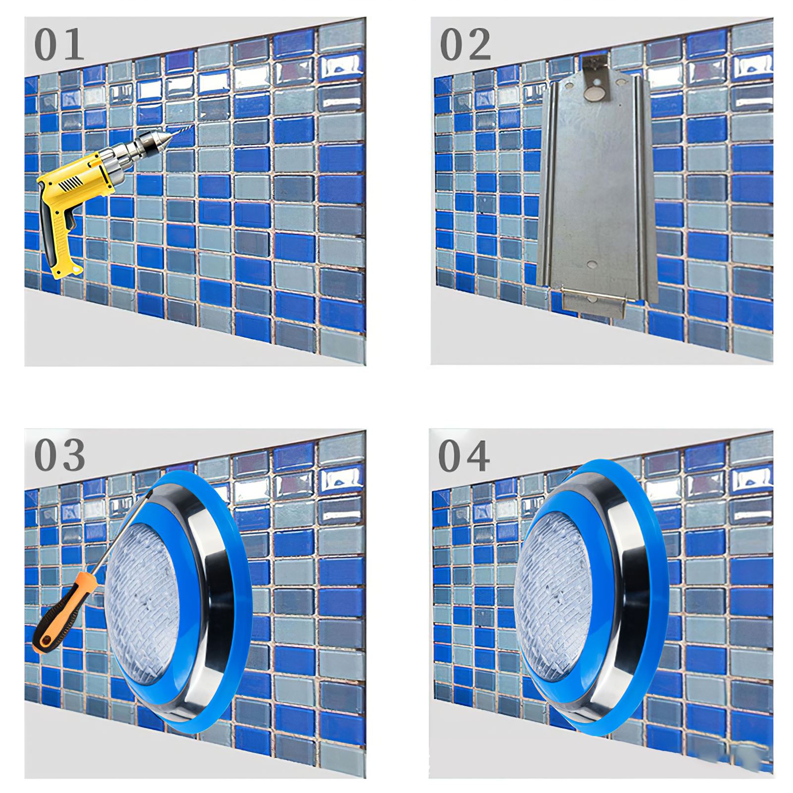 IP68 Waterproof LED Swimming Pool Lights Wall-Mounted Underwater Lights Color Changing RGB Lamp Lampe AC12/24 V