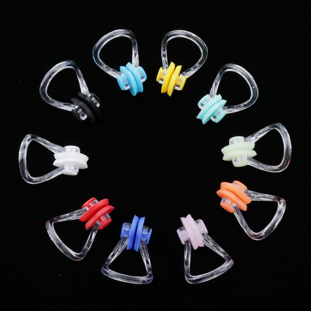 10x Silicone Nose Clip Nose Plug Waterproof Swimming Training Nose Protector
