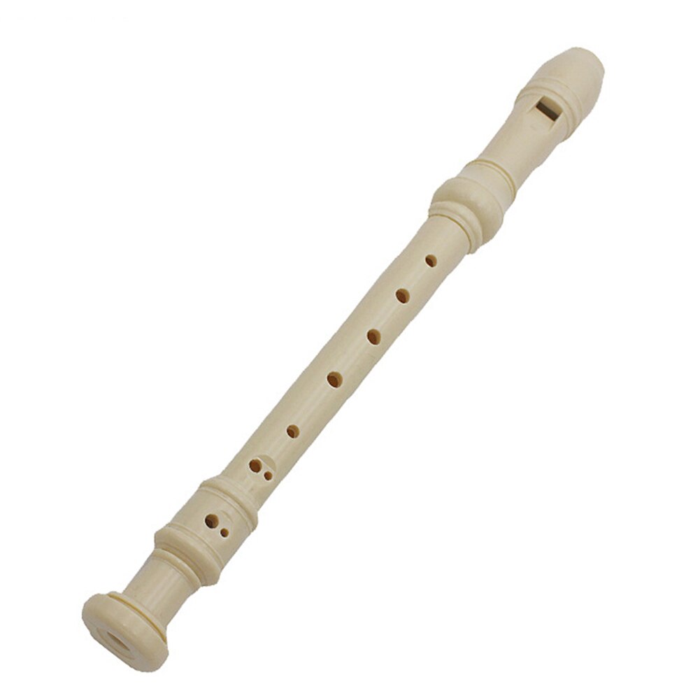 8-Hole Plastic Clarinet Soprano Recorder Kids Beginners Musical Instrument: White