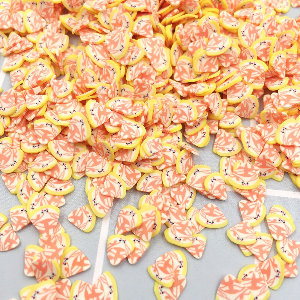 60g Polymer Clay Pizza Slices Clay Sprinkles for Crafts DIY Nail Art Decorations Scrapbook Phone Deco:8mm: Default Title