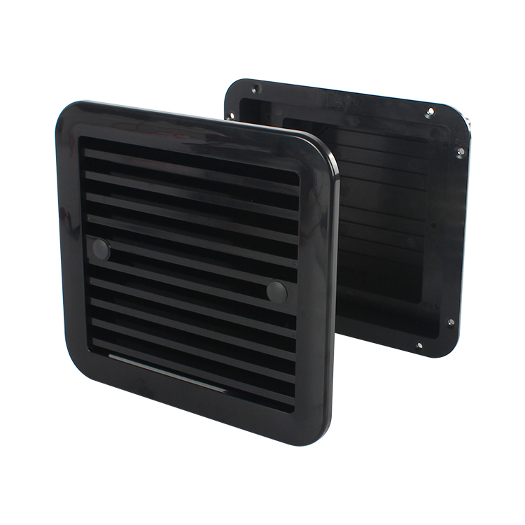 Rejilla de ventilación para nevera de 12V y 4W, ventilación negra con ventilador para remolque RV, caravana, escape de aire silencioso lateral, accesorios para automóviles, estilismo para automóviles: Default Title