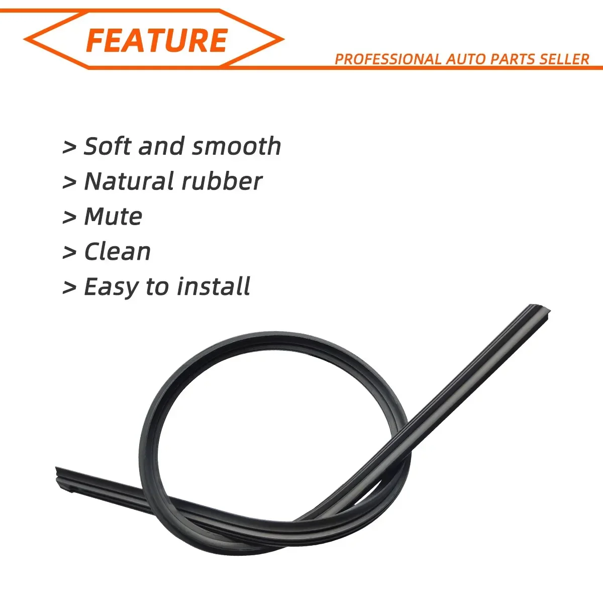 Piezas de repuesto para limpiaparabrisas de coche, hoja de repuesto de goma, tira de inserción suave, 14 ", 16", 18 ", 22", 24 ", 26", 28 ", 35cm a 70cm