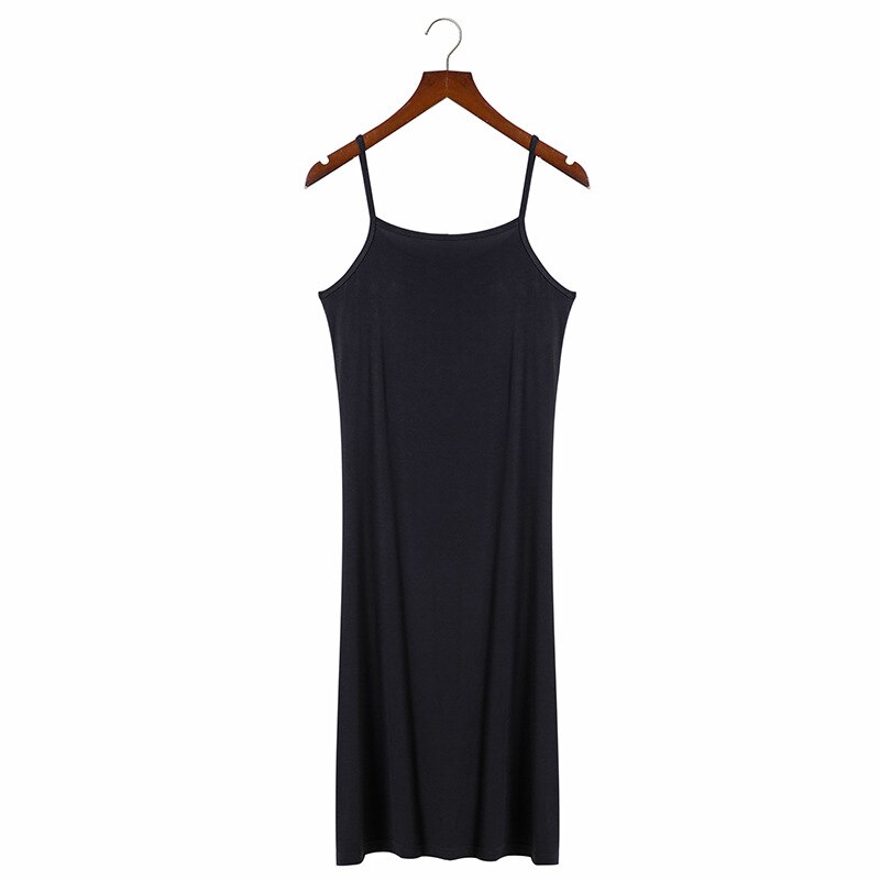 Zomer Faux Zijden Nachthemd Vrouwen Mouwloze Ademend Riem Lange Kamerjas Sleepdress Casual Nachtjapon Homewear Nachtkleding: Black / L