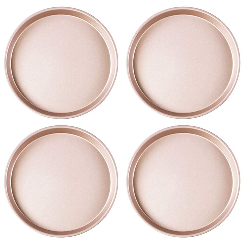 Set van 6 pizzaplaten, diameter 26 cm, roestvrij staal, ronde pizzavorm voor het... | bol