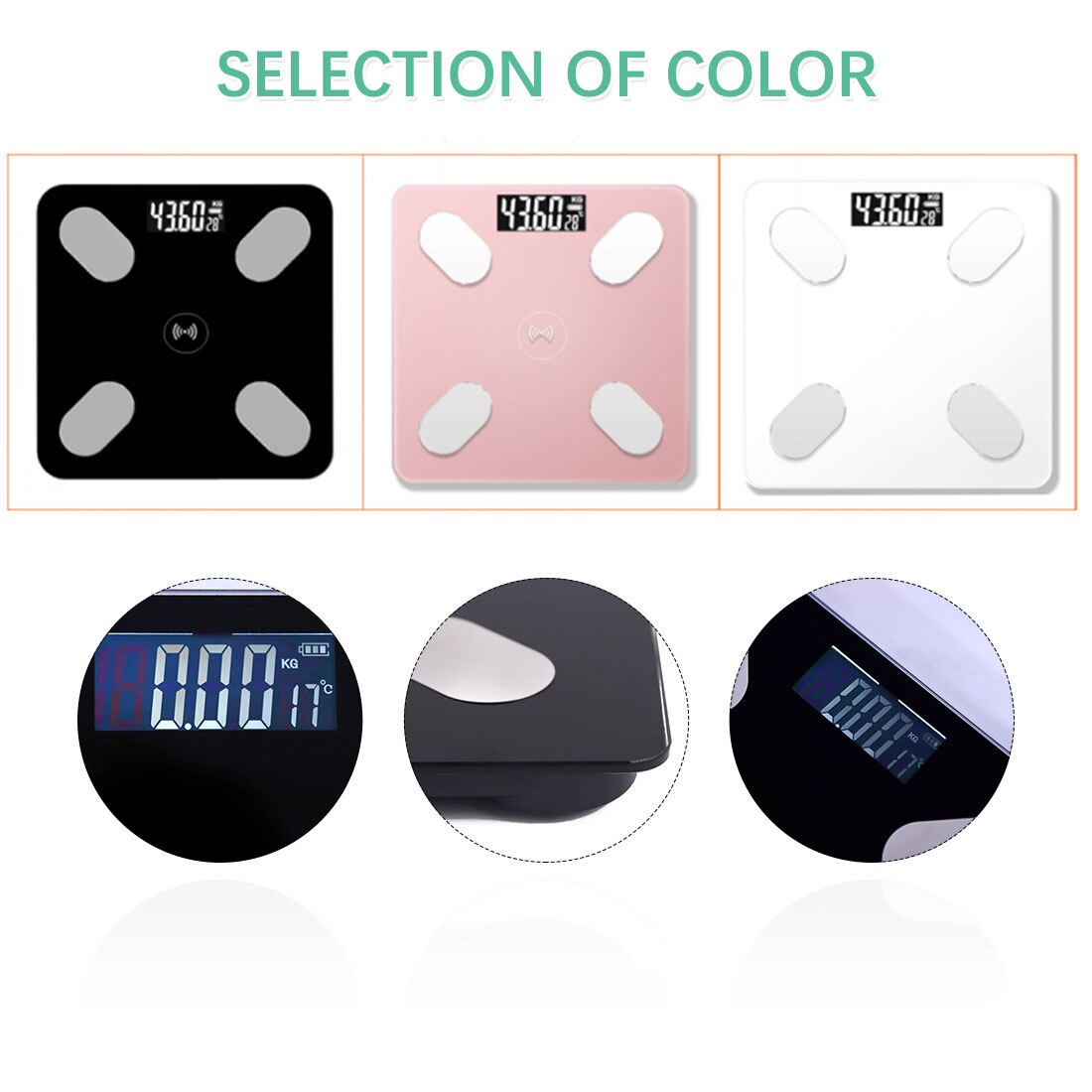 Bluetooth Body Fat Scale BMI Weight Scale Smart Electronic Scale LED Digital Bathroom Weight Scale Scale Body Composition