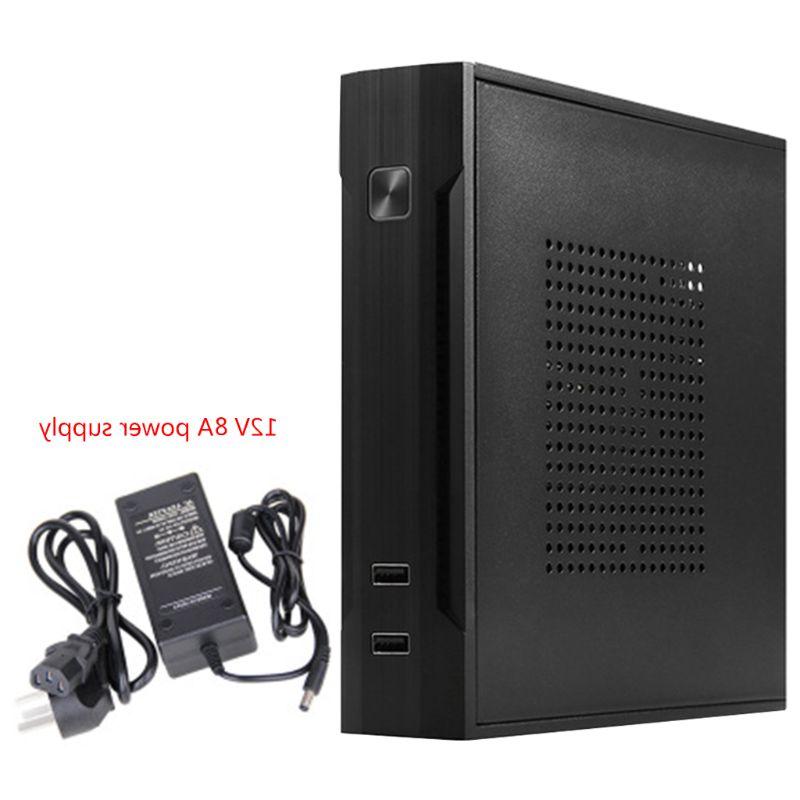 QX01 Mini Itx Computer Case Usb2.0 2.5 Inch Hdd Ssd Gaming Pc Desktop Chassis J0PB: Silver