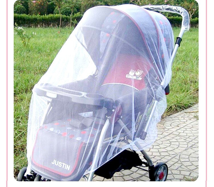 2pc/- delige kinderwagen, muggennet, veilig babybeschermingsnet, kinderwagenaccessoires, karren-muggennet: Wit