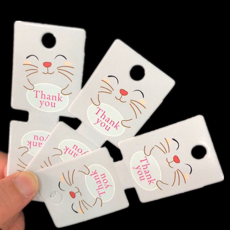 50pcs 3.5x9.5cm Display Paper Cards Hair Band Headband Foldable Hanging Cardboard for DIY Jewelry Display Packaging Price Tag