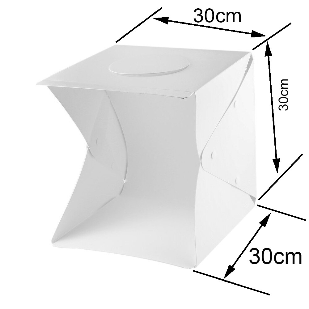 30Cm Mini Led Verlichting Fotografie Studio Softbox Led Light Soft Box Camera Foto Achtergrond Doos Verlichting Tent Kit