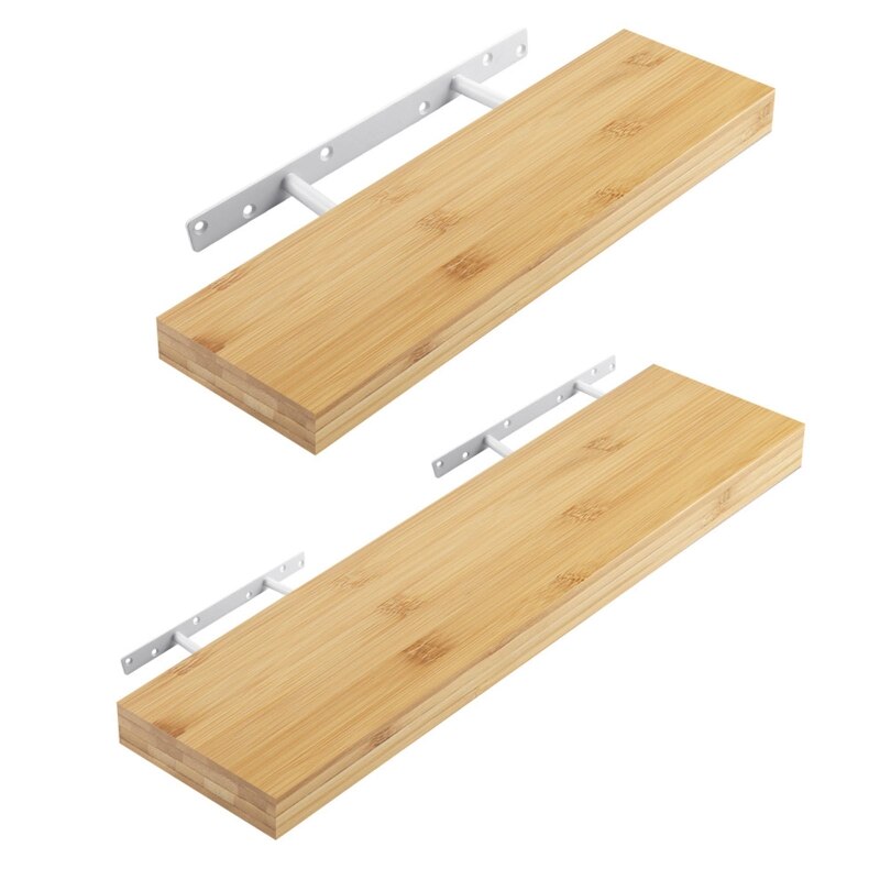 Wood Brothers Eiken zwevende wandplank met verjongde kant 80 x 20 cm