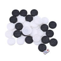 30Pcs/set Foreign Trade Of Western Double Land Chess Pieces Plastic Developmental Game Popular: 2.8cm