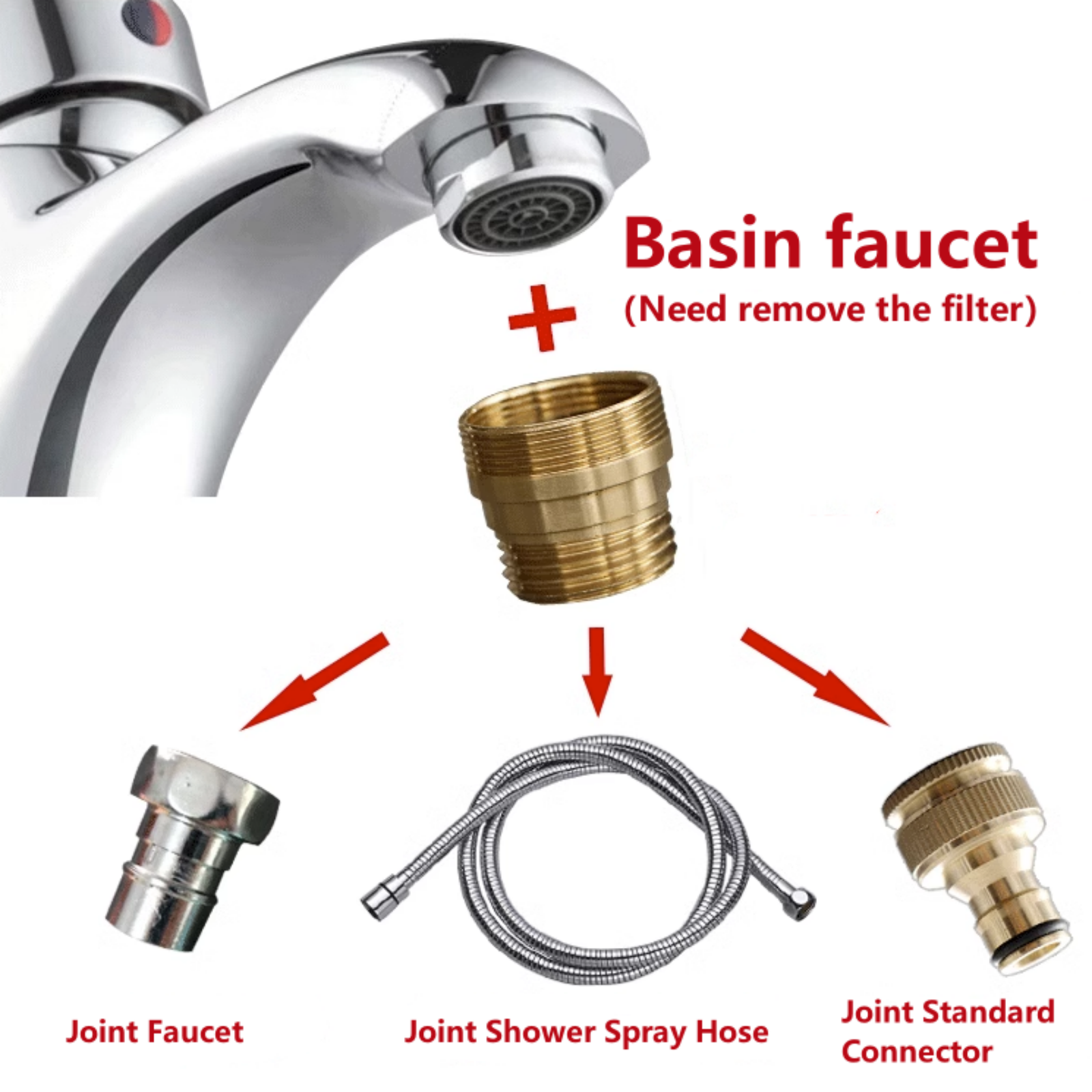 Wasserhahn adapter 1/2 ''3/4'' bis m18 m22 m24 Gewinde anschluss Wasserhahn kupplung Wasserhahn verbindung für Garten bewässerung
