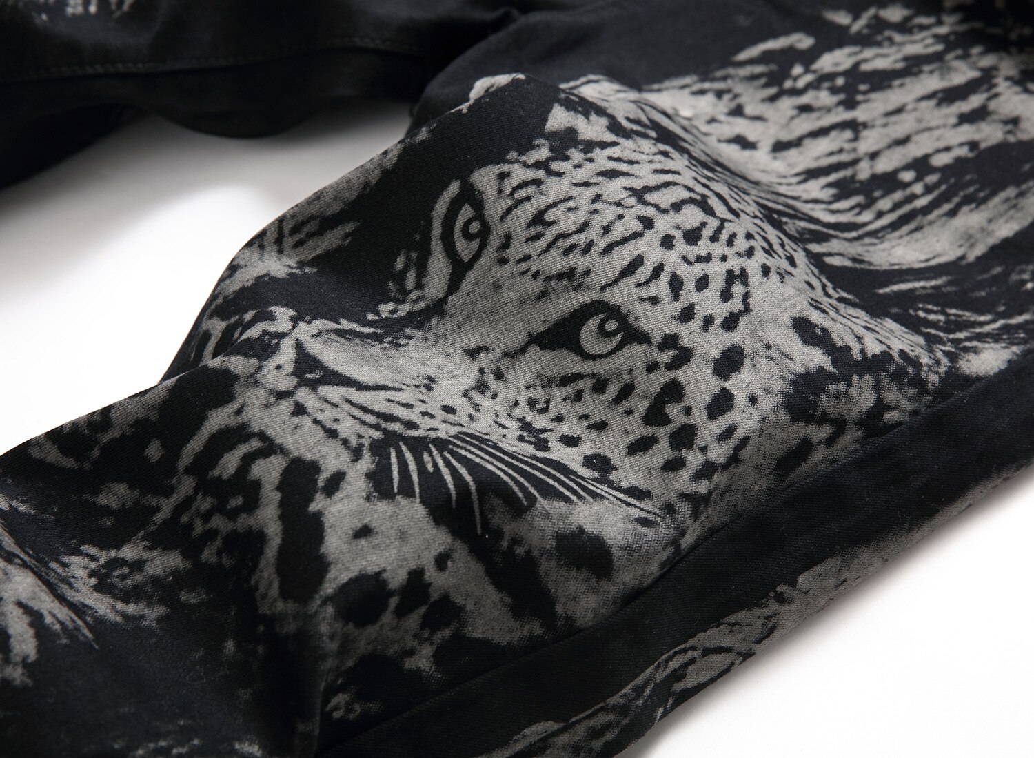 Stijl Slanke Mannen Jean Broek Dier Patroon Gedrukt Jeans Mannen Micro-Elastische Mannen Denim broek Mode Mid Jeans