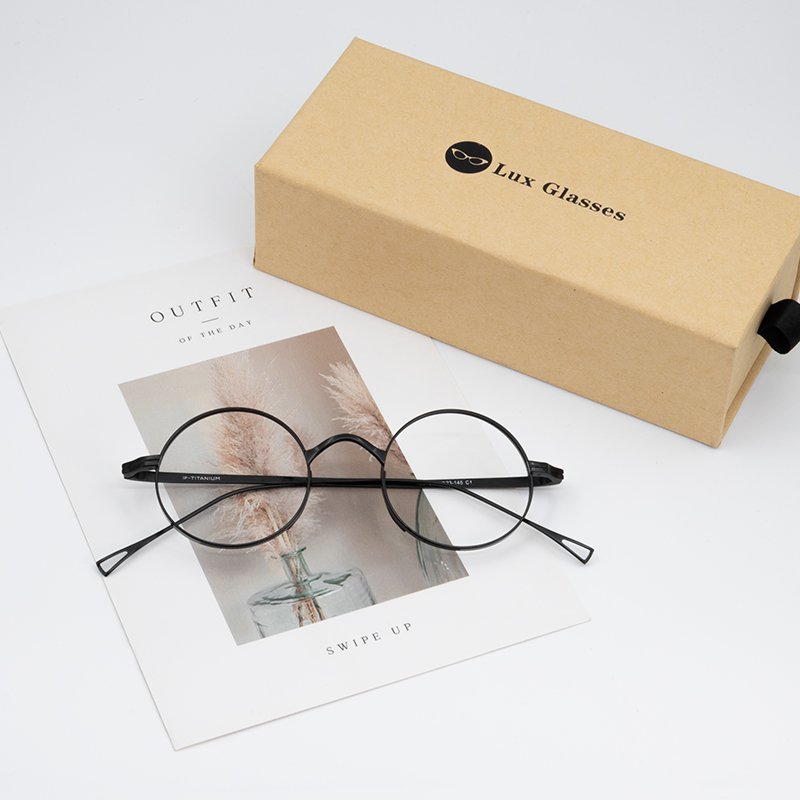 Montatura per occhiali rotondi in puro titanio stile coreano da uomo occhiali da vista ultraleggeri fatti a mano montature per occhiali di design di lusso