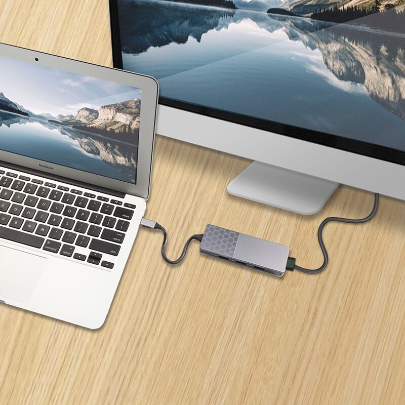 Tipo-C attracco stazione USB 7-in-1 HDMI Tipo C centro di Interfaccia di Rete Accessori