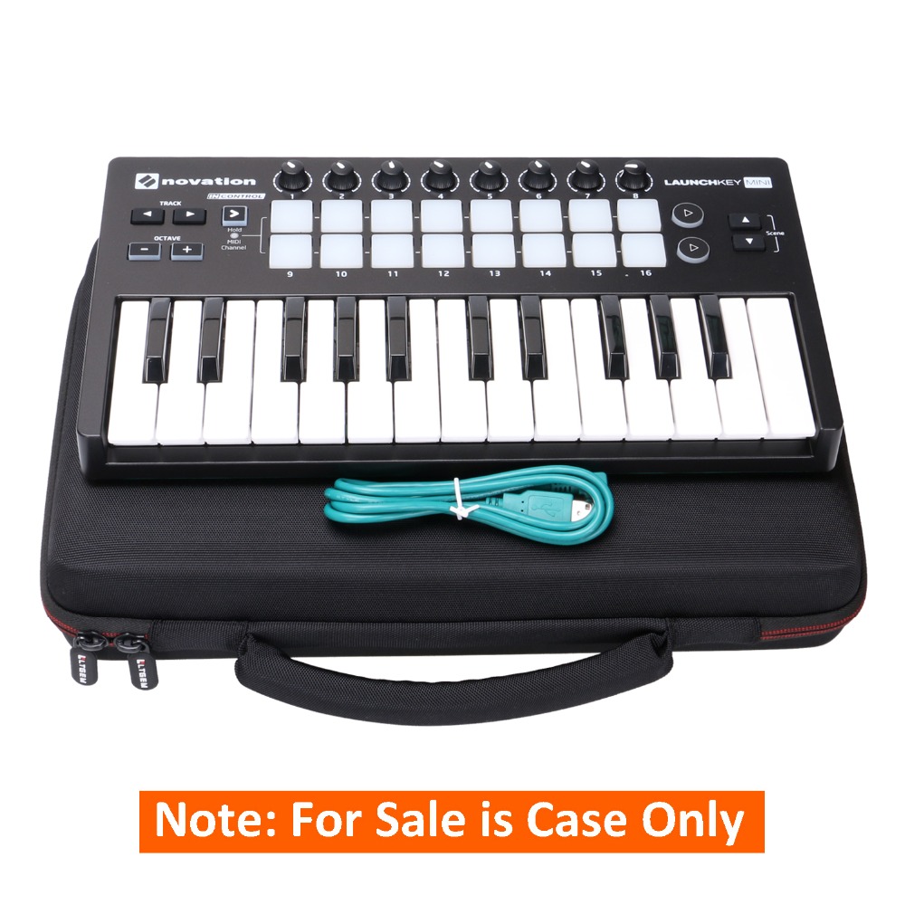 LTGEM EVA Hard Case für Novation Launchkey Mini 25-Hinweis USB Tastatur MK2 Controller-Reise Schutzhülle Trage Tasche