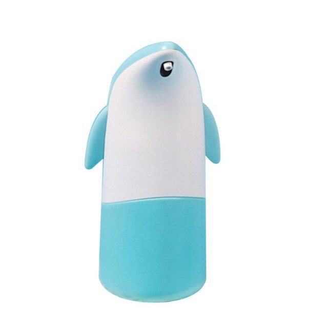 Bonito pingüino automático de inducción lavadora de mano espuma dispensador de jabón 0,8 s inducción infrarroja para la familia del bebé Smart Home Cocina: Blue