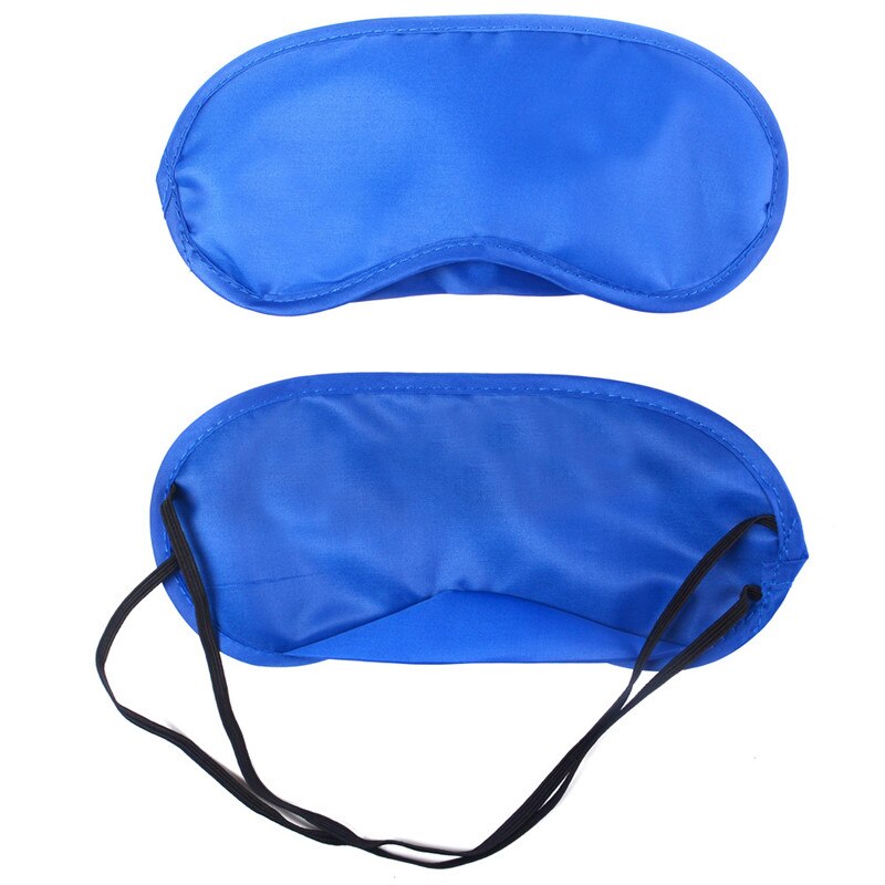 Máscara de dormir de aviación portátil ayuda para dormir descanso ojo máscara antifaz para tapar los ojos parche de protección Unisex vendaje elástico al por mayor: Blue