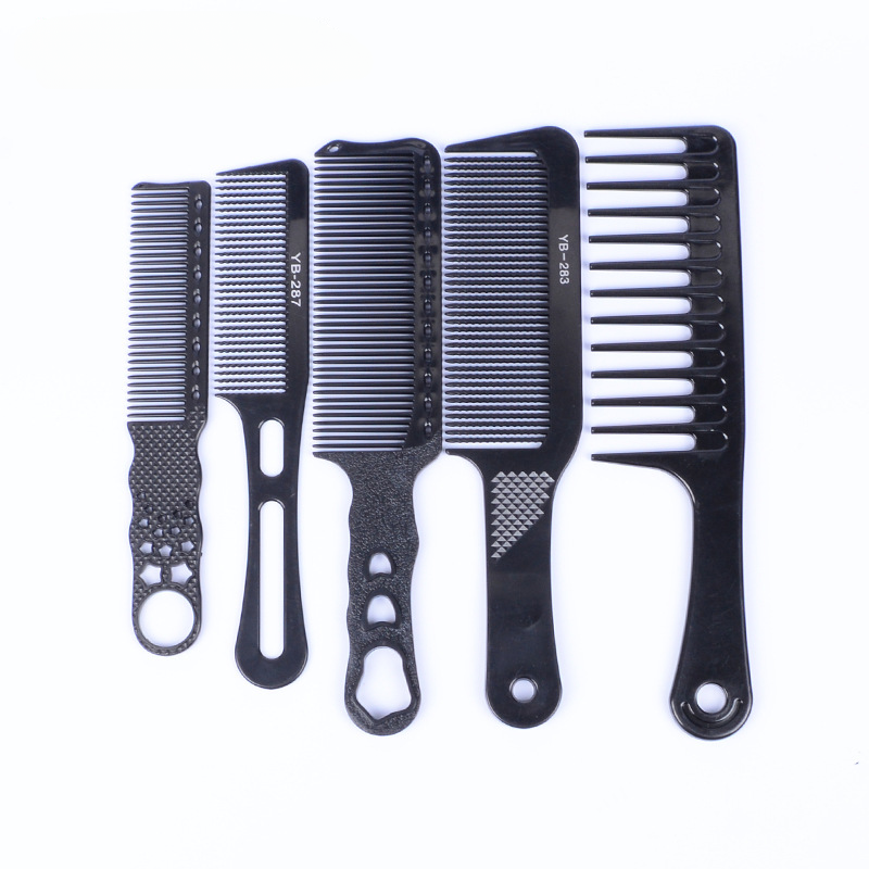 Hårklipp kam karbon kam salong frisør styling verktøy salong menn kvinner hår styling flat kam расческа для волос