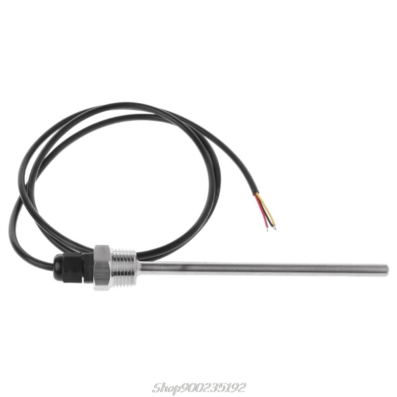 DS18B20 Digital Temperature Sensor G1/2" Thread Probe DIA=7mm 3-core Wire SUS304 S15 20: 150mm