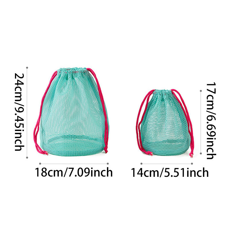 1Pc Nylon Mesh Trekkoord Opbergtas Tas Reis- en buitenactiviteitszakje voor digitale producten Make-uptas Multifunctioneel