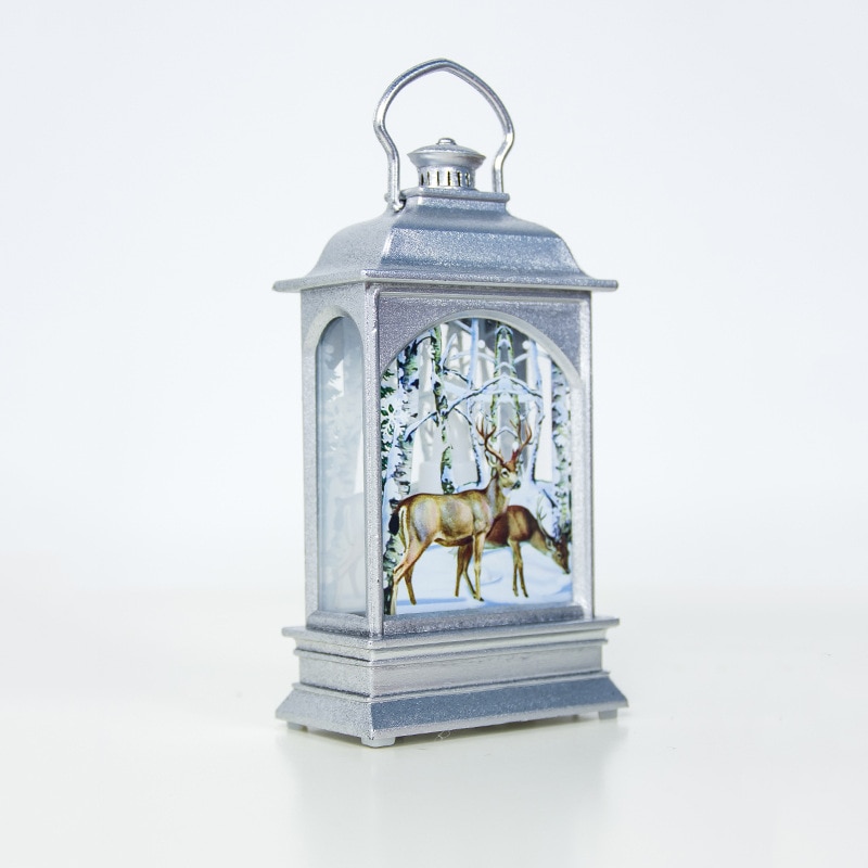 Lanterne Led élan/neige/père noël , décoration de fête de noël, maison, extérieur, fournitures de fête: 4