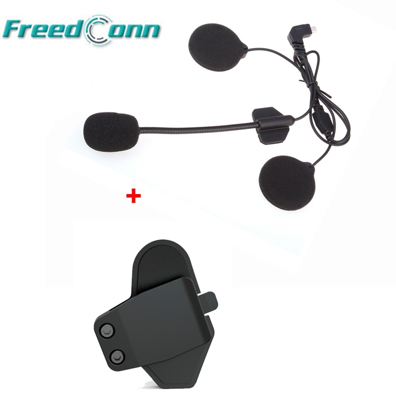 Headset Microfoon Mic & Bracket Mount Klem Voor Freedconn T-MAX Helm Bluetooth Intercom Voor Open Gezicht/Half/flip Helm