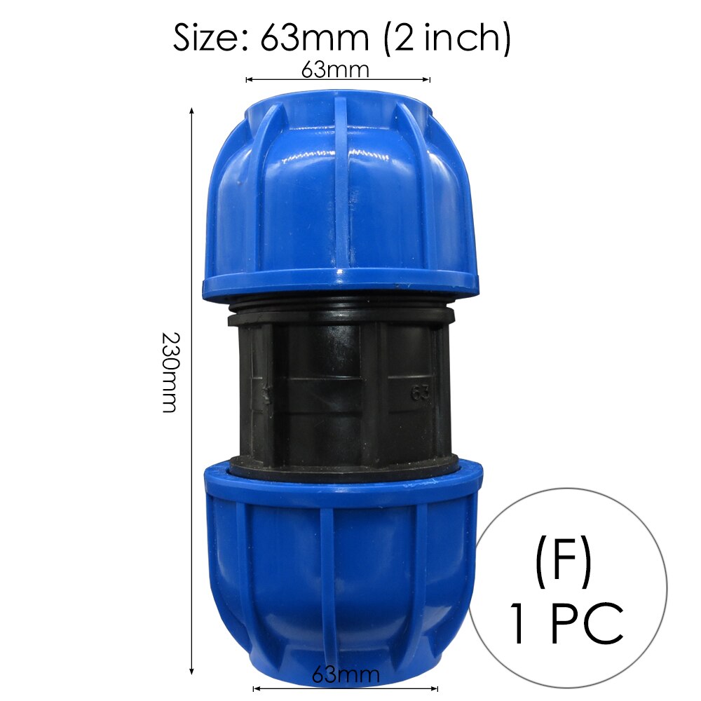 MUCIAKIE 20 25 32 40 50 60MM HDPE Compression Coupler Garden Water Connector PP Thread Irrigation Pipe Quick Connecter Fittings: Fx1xAB799C