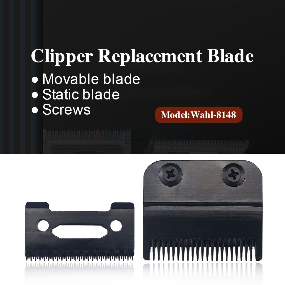 Replacement Removable Blade Hair Clipper Blade Stainless Steel Hair Trimmer Cutting Blade with Screws Clipper Blade
