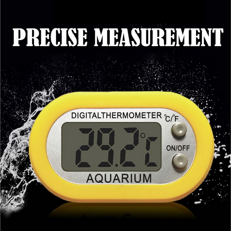 Digitale Aquarium Thermometer Fish Tank Water Terrarium Temperatuur Monitor Gauge Waterdichte Lcd Digitale Fish Tank