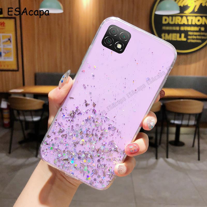 Custodia Glitter oro trasparente per Huawei Nova Y60 Cover posteriore antiurto in Silicone morbido opaco per HUAWEI NOVA Y60 WKG-LX9: For Huawei Nova Y60 / purple