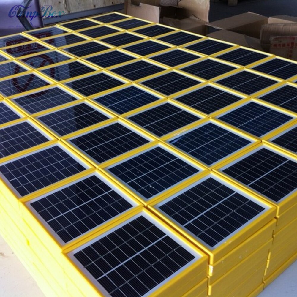 10Pcs 9V 2W 140mm*130mm Glass Laminated Polycrystalline Silicon Solar Cell,Solar Panel With Yellow Frame
