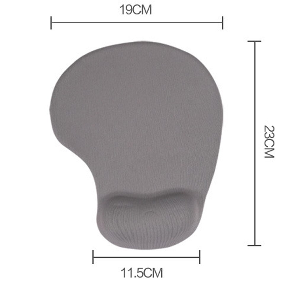 Gaming Mouse Pat almohadilla blanda para ratón de silicona con reposamuñecas, alfombrilla de soporte para PC, portátil, Gaming: Gray